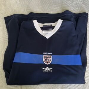 England umbro soccer jersey size large